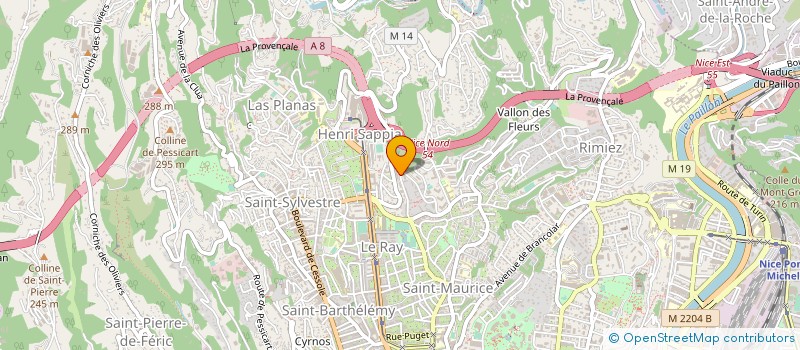 localisation de l'entreprise MONSIEUR ANDRE CHIARADIA à NICE