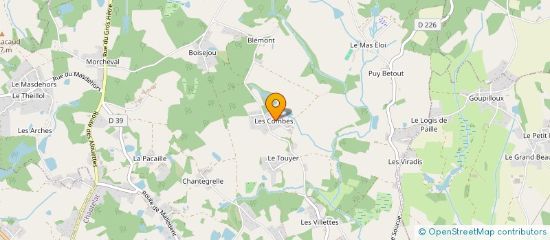 localisation de l'entreprise MONSIEUR ANDRE CHIRONNAUD à SAINT-PARDOUX-LE-LAC