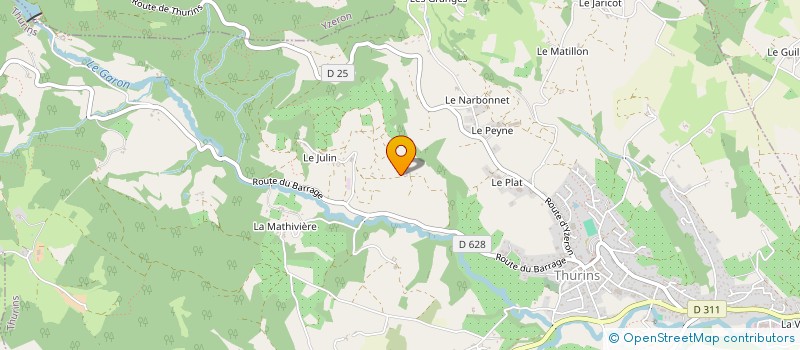 localisation de l'entreprise MONSIEUR ANDRE CLAVEL à THURINS