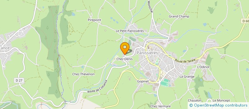 localisation de l'entreprise MONSIEUR ANDRE COLAS  PANISSIERES