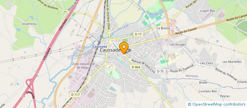 localisation de l'entreprise MONSIEUR ANDRE COMBARIEU  CAUSSADE