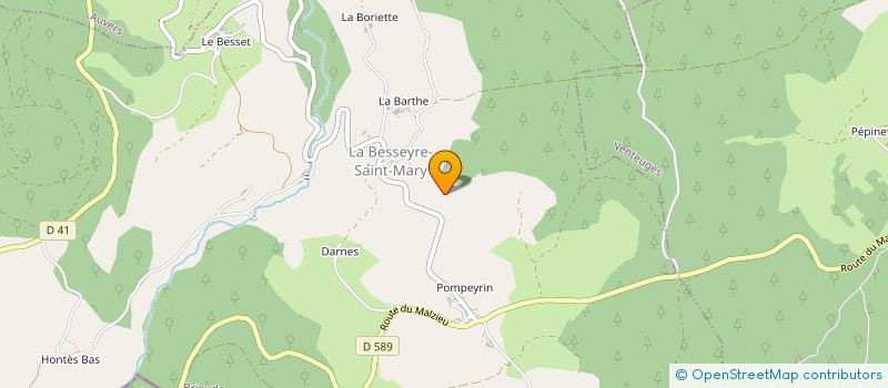 localisation de l'entreprise MONSIEUR ANDRE COMBEUIL à SAUGUES
