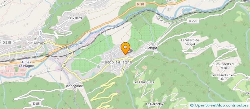 localisation de l'entreprise MONSIEUR ANDRE CONTOUX à LA PLAGNE TARENTAISE