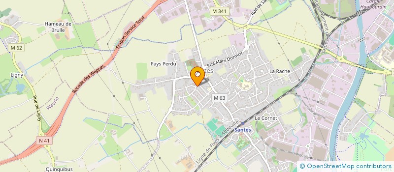 localisation de l'entreprise MONSIEUR ANDRE CORDONNIER  SANTES