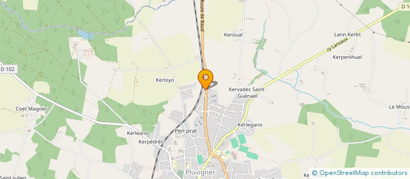 localisation de l'entreprise MONSIEUR ANDRE COROLLER  PLUVIGNER