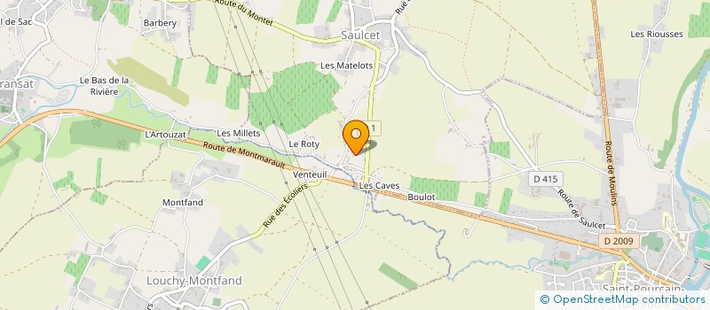 localisation de l'entreprise MONSIEUR ANDRE COURTINAT  SAULCET