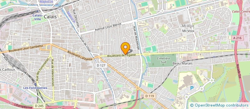 localisation de l'entreprise MONSIEUR ANDRE COUVELART  CALAIS