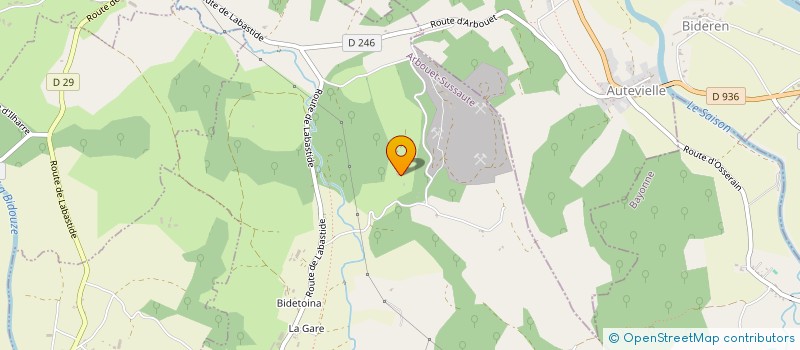 localisation de l'entreprise MONSIEUR ANDRE DANGREMONT  ARBOUET-SUSSAUTE