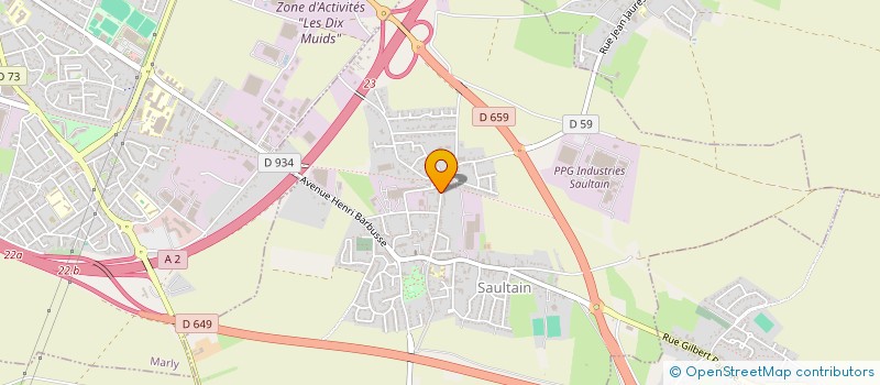 localisation de l'entreprise MONSIEUR ANDRE DANHIEZ  SAULTAIN