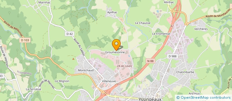 localisation de l'entreprise MONSIEUR ANDRE DARNE à YSSINGEAUX