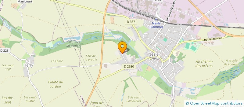 localisation de l'entreprise MONSIEUR ANDRE DELEBECQUE  NESLE