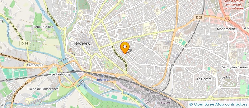 localisation de l'entreprise MONSIEUR ANDRE DELMAS  BEZIERS