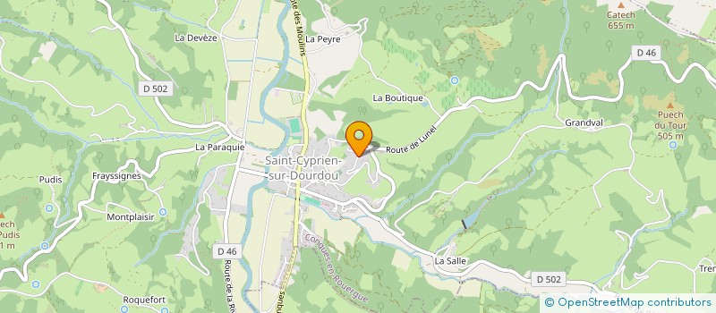 localisation de l'entreprise MONSIEUR ANDRE DELOUVRIER  SENERGUES