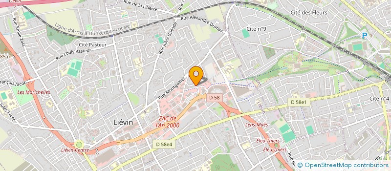 localisation de l'entreprise MONSIEUR ANDRE DELPLANQUE  LIEVIN