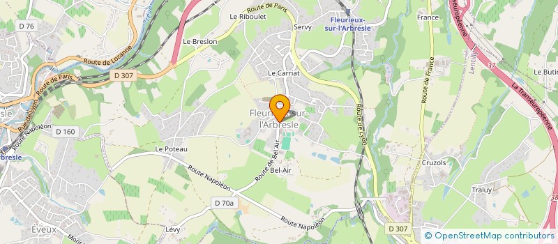 localisation de l'entreprise MONSIEUR ANDRE DEVAUX  FLEURIEUX-SUR-L'ARBRESLE