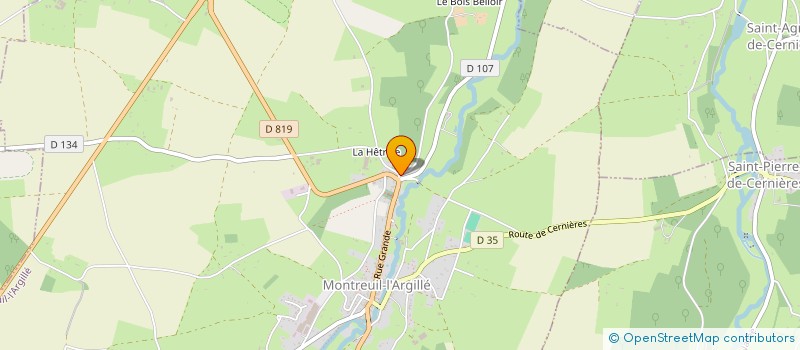 localisation de l'entreprise MONSIEUR ANDRE DIEU  ST AGNAN DE CERNIERES