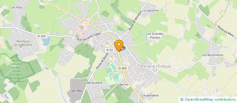 localisation de l'entreprise MONSIEUR ANDRE DIVERRES  PARIGNE-L'EVEQUE