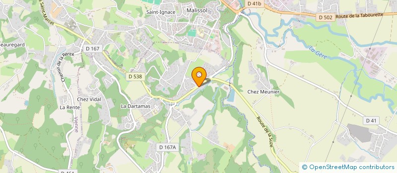 localisation de l'entreprise MONSIEUR ANDRE DOS SANTOS CRUZ  JARDIN