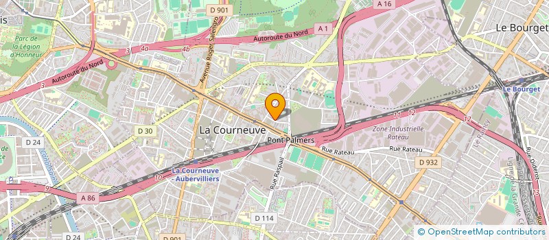localisation de l'entreprise MONSIEUR ANDRE DUFRESNE à LA COURNEUVE