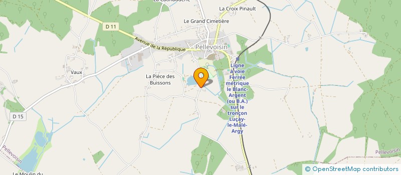 localisation de l'entreprise MONSIEUR ANDRE DUVOUX à PELLEVOISIN
