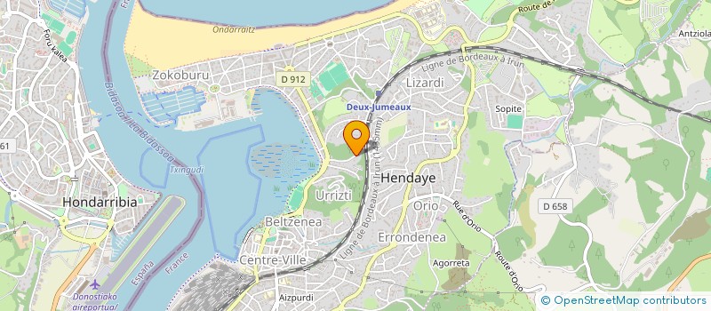 localisation de l'entreprise MONSIEUR ANDRE ELISSALDE à HENDAYE