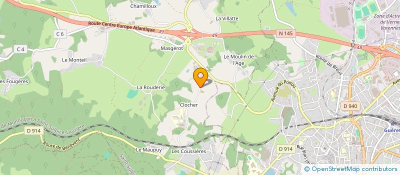 localisation de l'entreprise MONSIEUR ANDRE ETEVE à SAINT-SULPICE-LE-GUERETOIS