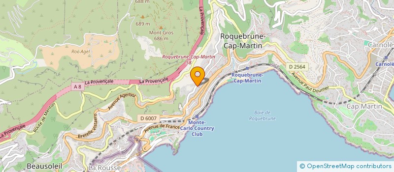 localisation de l'entreprise MONSIEUR ANDRE EUSEBI à ROQUEBRUNE-CAP-MARTIN