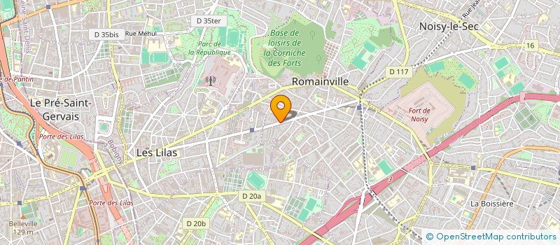 localisation de l'entreprise MONSIEUR ANDRE FABRE à ROMAINVILLE
