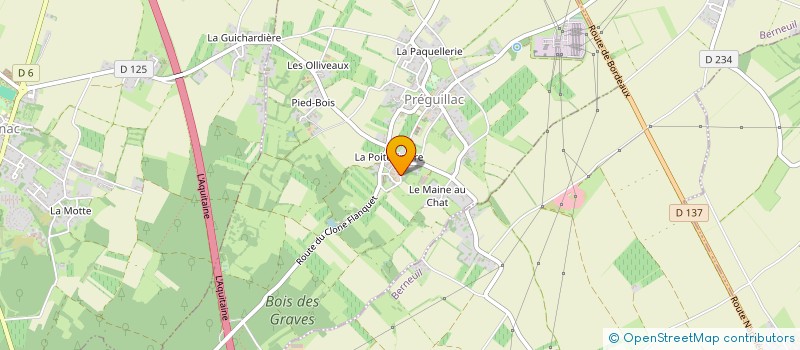 localisation de l'entreprise MONSIEUR ANDRE FAIVRE  PREGUILLAC