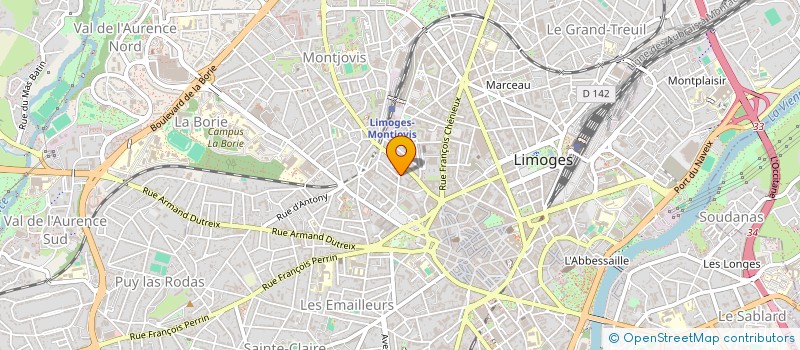localisation de l'entreprise MONSIEUR ANDRE FAURE à LIMOGES