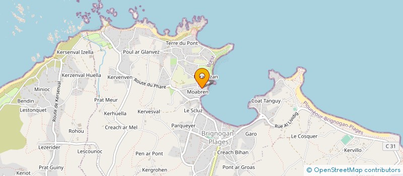 localisation de l'entreprise MONSIEUR ANDRE FAVE  PLOUNEOUR-BRIGNOGAN-PLAGES