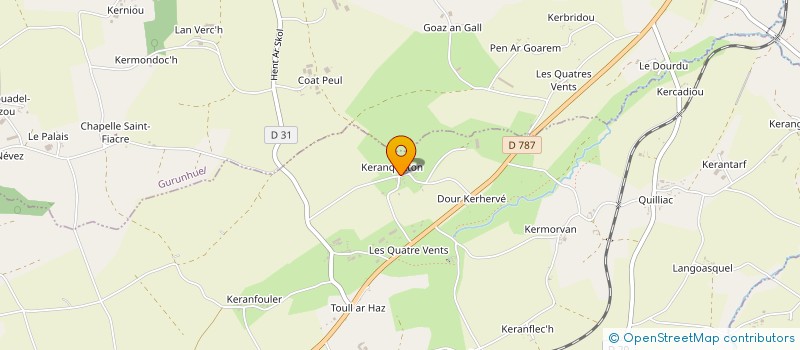 localisation de l'entreprise MONSIEUR ANDRE FOUCAT  PONT-MELVEZ