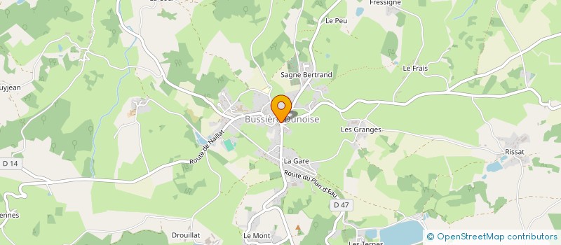 localisation de l'entreprise MONSIEUR ANDRE FREMONT  BUSSIERE-DUNOISE