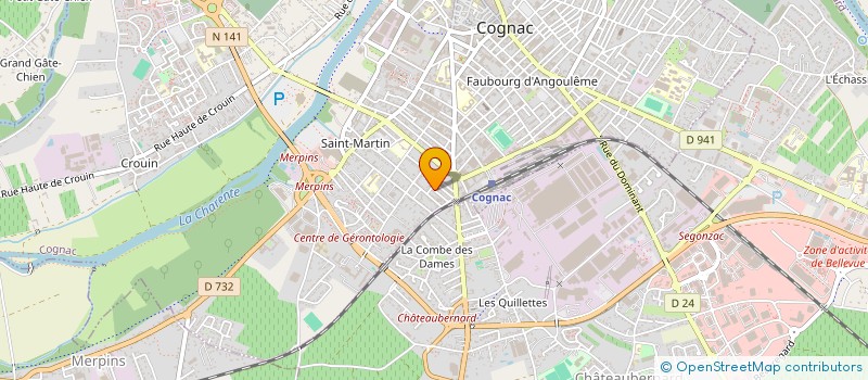 localisation de l'entreprise MONSIEUR ANDRE FROUIN à COGNAC