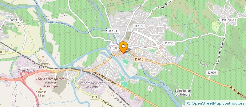 localisation de l'entreprise MONSIEUR ANDRE GABRY  TREBES