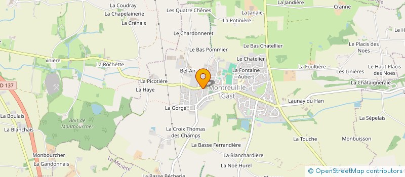 localisation de l'entreprise MONSIEUR ANDRE GANDON  MONTREUIL-LE-GAST