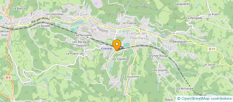 localisation de l'entreprise MONSIEUR ANDRE GANNAC  AUBIN