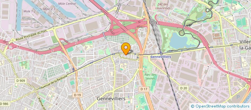 localisation de l'entreprise MONSIEUR ANDRE GAUDIN à GENNEVILLIERS
