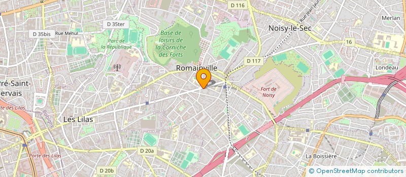 localisation de l'entreprise MONSIEUR ANDRE GAUDIN à ROMAINVILLE