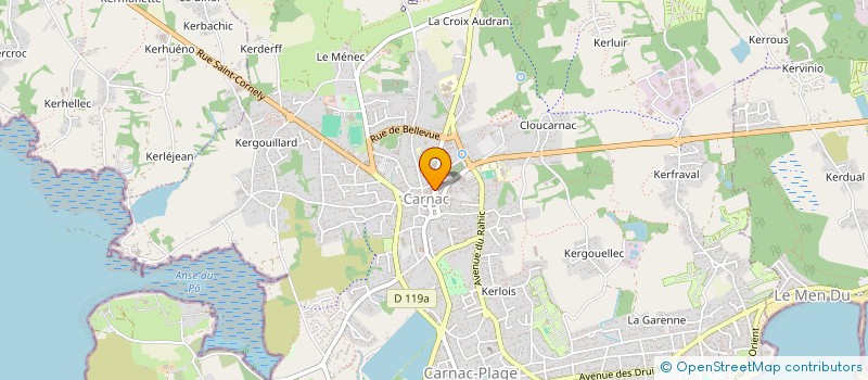 localisation de l'entreprise MONSIEUR ANDRE GEKIERE à CARNAC