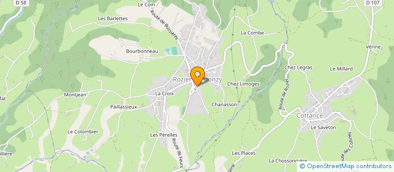 localisation de l'entreprise MONSIEUR ANDRE GIRAUD  ROZIER-EN-DONZY