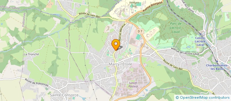 localisation de l'entreprise MONSIEUR ANDRE GIRIN  MARCY-L'ETOILE