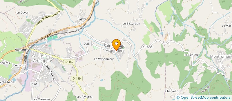 localisation de l'entreprise MONSIEUR ANDRE GRANGE  HAUTE-RIVOIRE