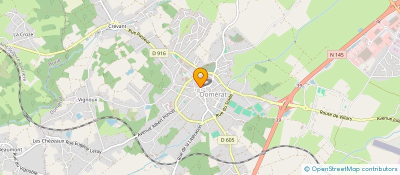 localisation de l'entreprise MONSIEUR ANDRE GUARETON à DOMERAT