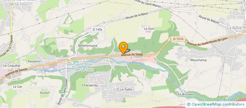 localisation de l'entreprise MONSIEUR ANDRE GUILLAUD  SAINT-CLAIR-DE-LA-TOUR