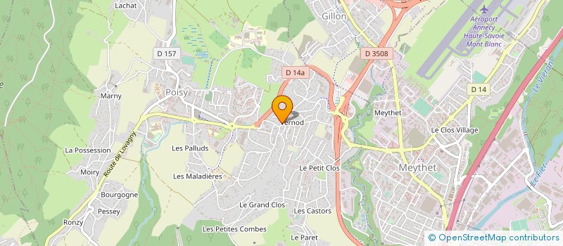 localisation de l'entreprise MONSIEUR ANDRE GUILLERMIN  POISY