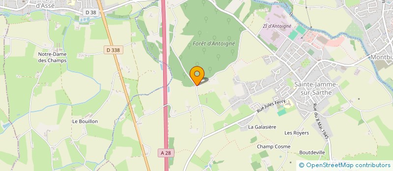 localisation de l'entreprise MONSIEUR ANDRE GUY à SAINTE JAMME SUR SARTHE
