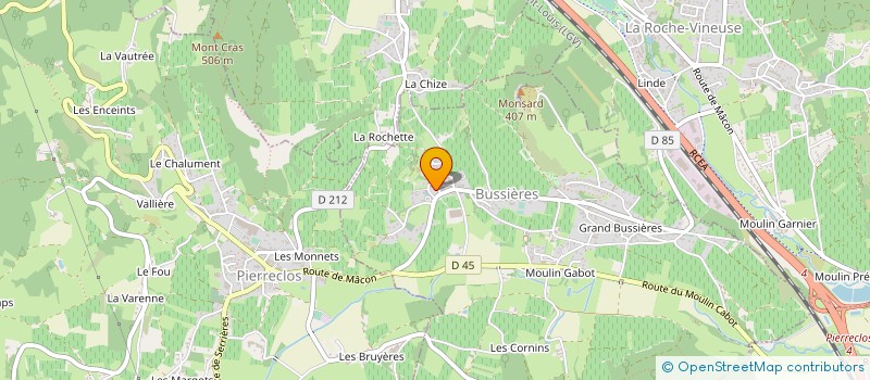 localisation de l'entreprise MONSIEUR ANDRE GUYARD  BUSSIERES