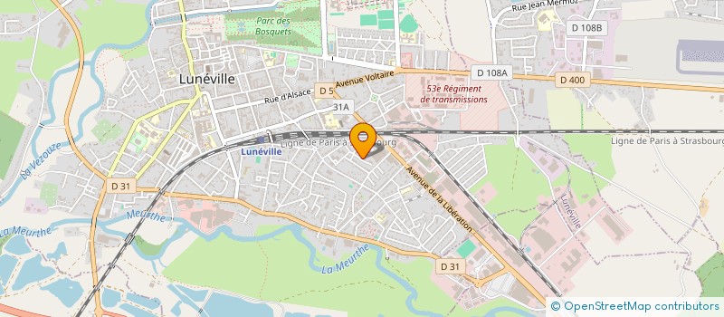 localisation de l'entreprise MONSIEUR ANDRE GUYOT  LUNEVILLE