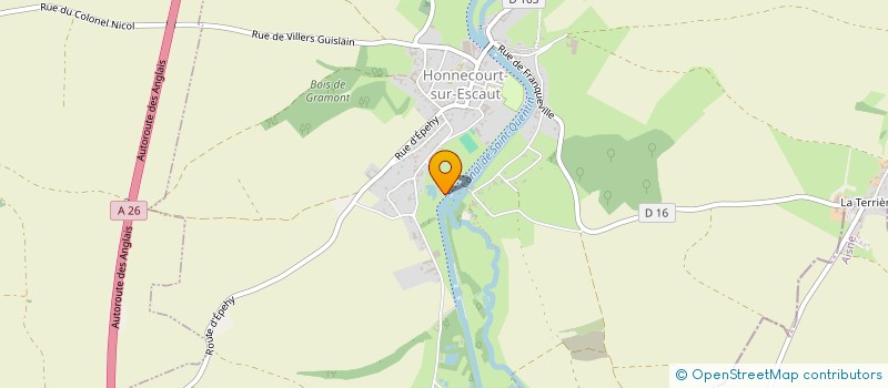 localisation de l'entreprise MONSIEUR ANDRE HEDDEBAUT  HONNECOURT-SUR-ESCAUT